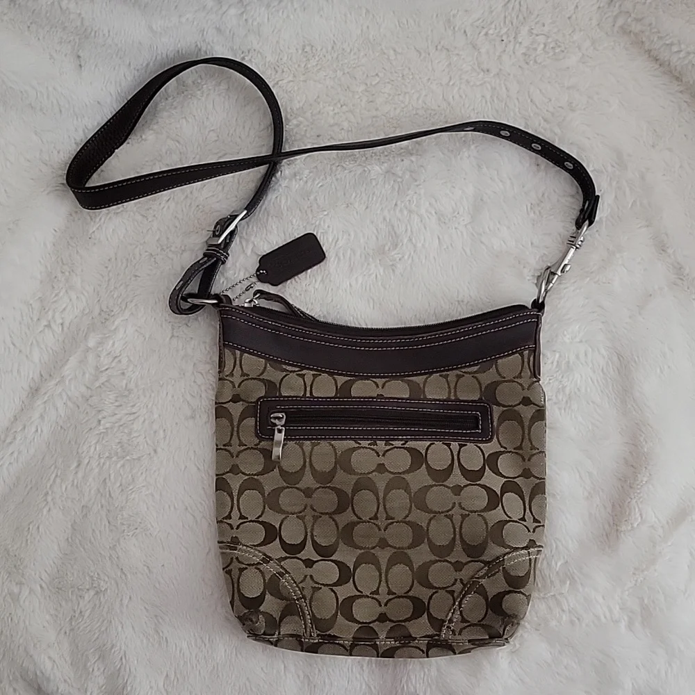 Coach Monogram Canvas Crossbody Bag Purse